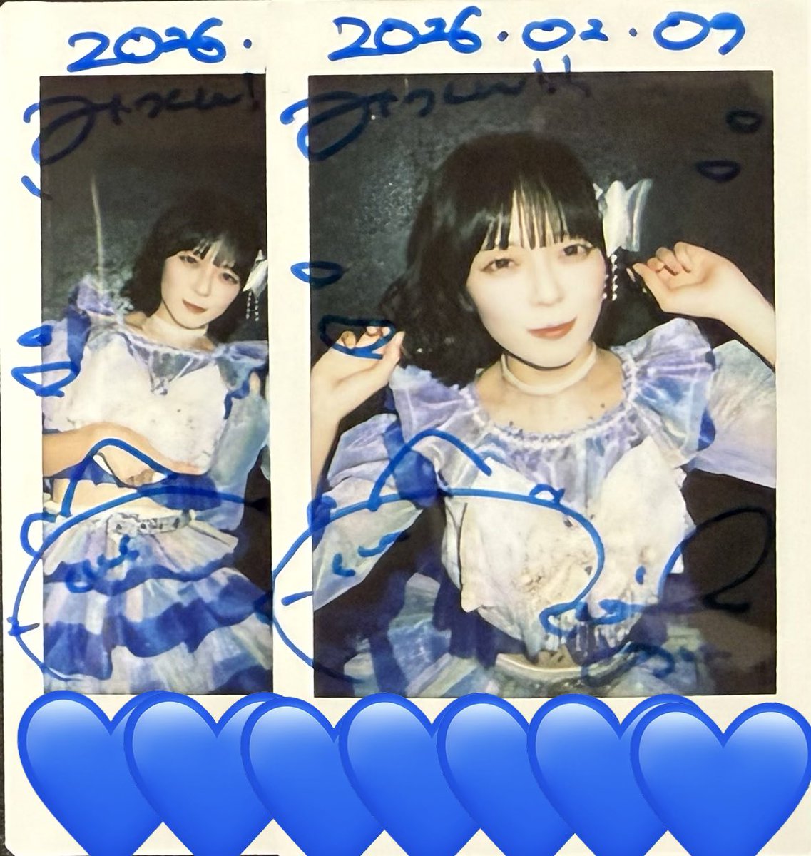 昨日のチェキ①です。 いつも大好きのりちゃん。髪切ってさらに可愛く