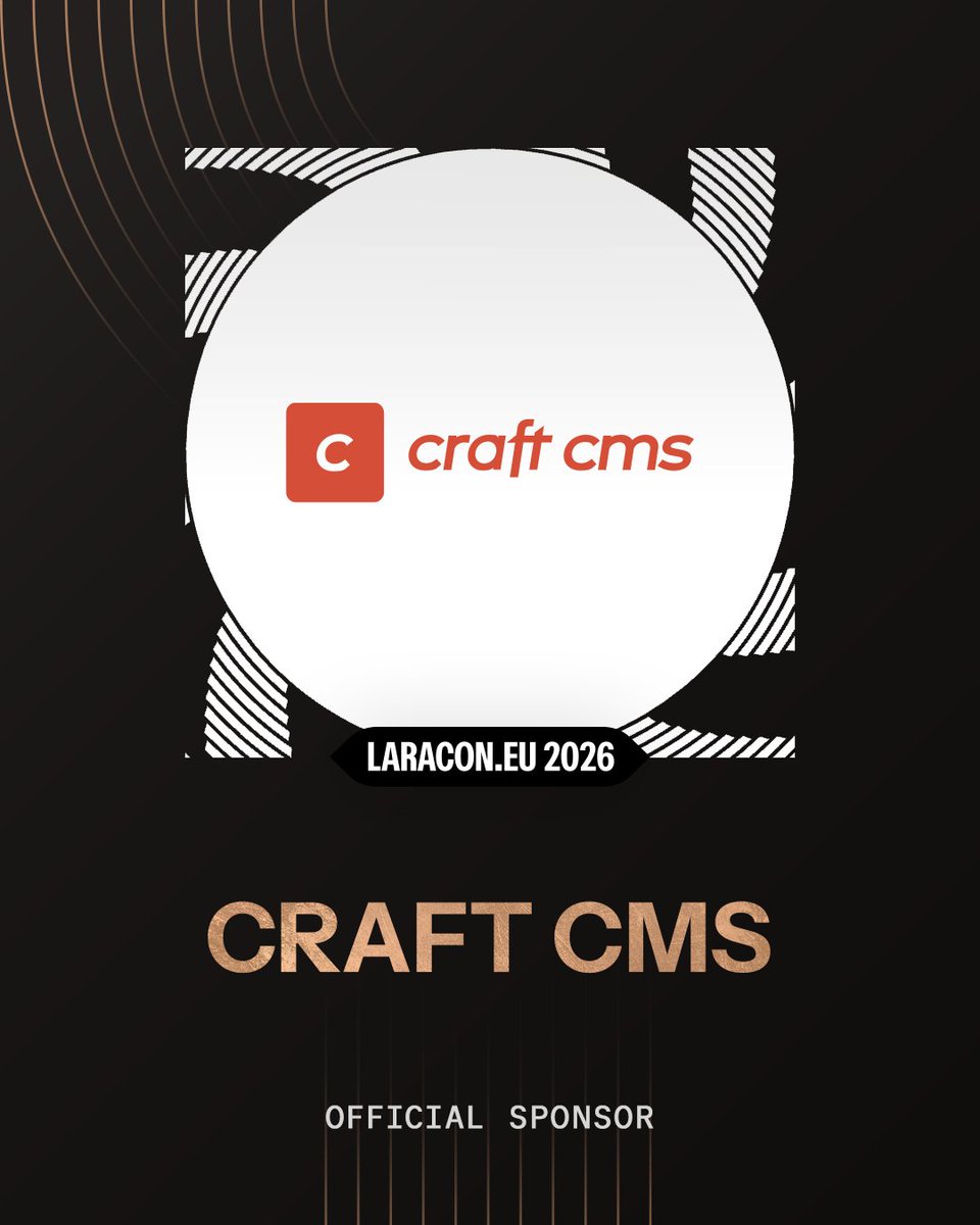 LaraconEU's tweet photo. Happy to have Craft CMS supporting https://t.co/DMWYb3gAIW.
#CraftCMS is a content-first, developer-friendly platform built for teams who want full control over their digital experience.
Craft more → https://t.co/Mbjl3n7Gm4 https://t.co/CJ3Zwb7pWl