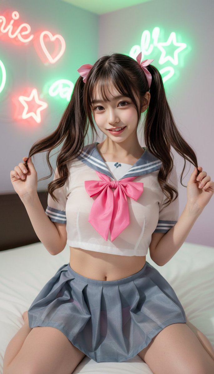 ぽよ様 またまたツインテールにしてみたよ😆 SFW Fictional digitalart