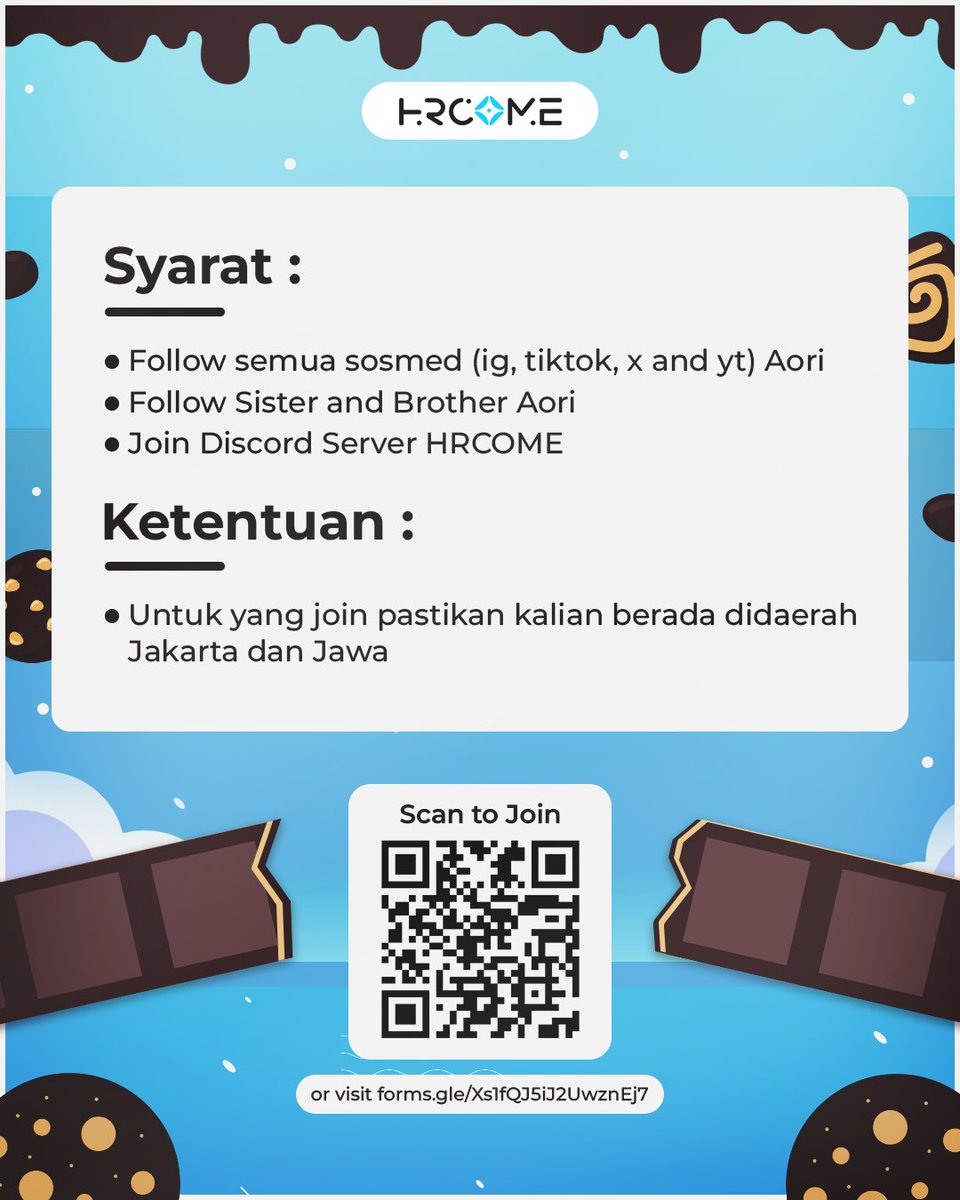Hai, hai, hai Bubbles! Aori punya pengumuman nih! Aori bakalan adain Give Away Chocolate untuk 3 orang pemenang loh 😆✨‼️

Syarat dan ketentuannya bisa kalian lihat di postingan berikut ya‼️

Good luck, Bubbles 😉🤍

#giveaway #vtuber #HRCOME #vtuberidn