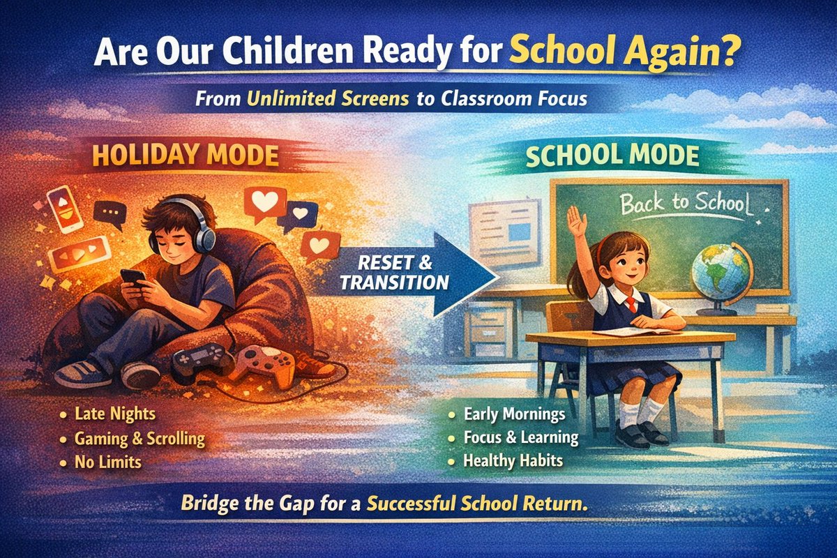 oweninsights's tweet photo. And here’s the truth many parents miss:

Unlimited screen holidays train children to consume. School trains them to concentrate.

If we don’t bridge that gap, we set them up to struggle.

So what's the Back-to-School Reset Plan? 
👇🏽👇🏽👇🏽 Read More

https://t.co/ojN12cLlhV https://t.co/Ai1LOM1Xgb