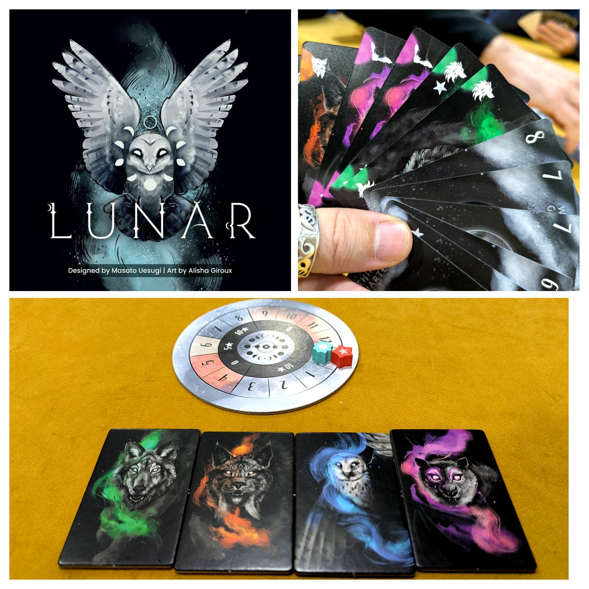 He perdido la cuenta de cuántos juegos de bazas he probado en los últimos dos años. Otro más. Lunar va por parejas y tienes que atinar bien el número de bazas que te llevas para poder puntuar. Además en cada pareja uno juego el numero y el otro el palo.

#juegosdemesa <a href="/DA2juegos/">DA2 Club de Juegos</a>