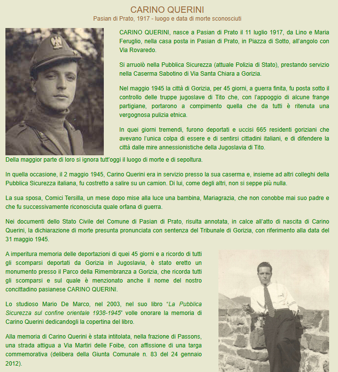 #10febbraio #giornodelricordo #nonno ✝️#Gorizia (?)👶#PasiandiPrato #foibe #ionondimentico #FriuliVeneziaGiulia