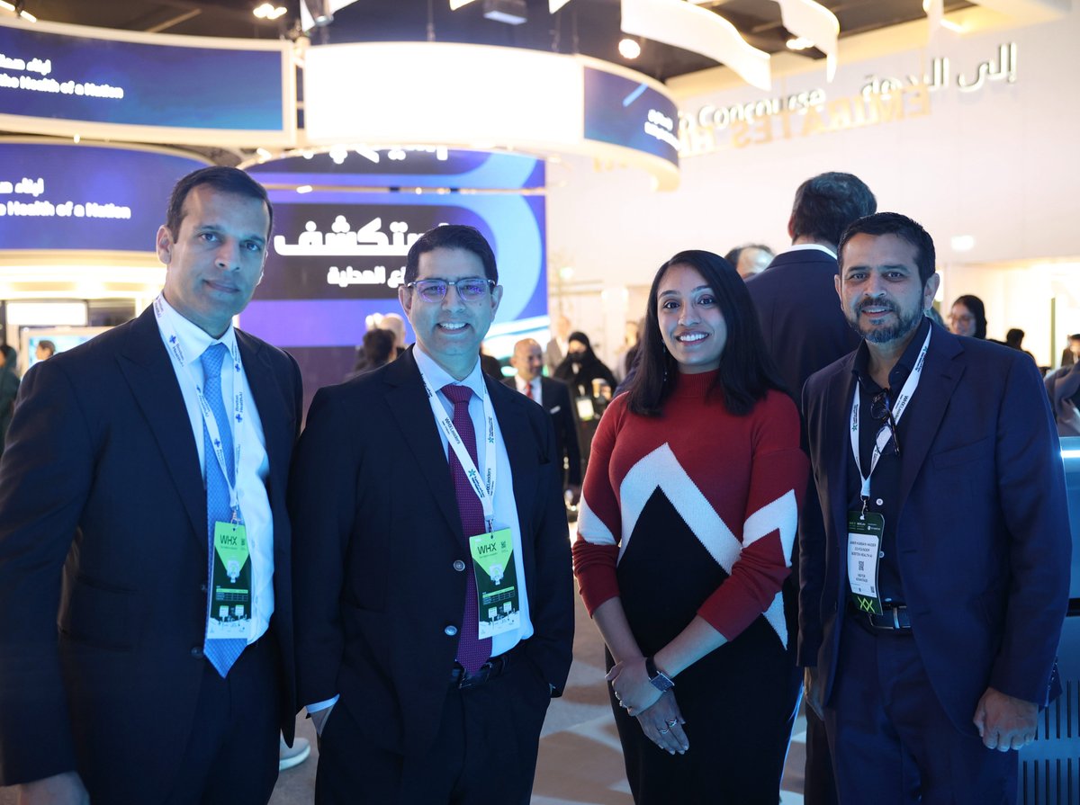 bostonhealth_ai's tweet photo. Day 1 at @WHXDubai: healthcare leaders across the region are building for prevention and precision, not just talking about it. From conversations with Emirates Health Services leadership to the expo floor, one focus: proactive, human-centered care that scales. https://t.co/xGwWziHd9K