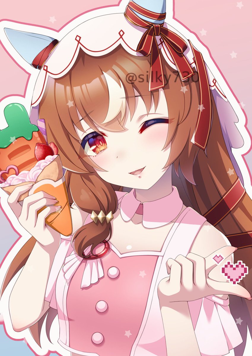 私はこういう絵を描いています ❤🩵🎀