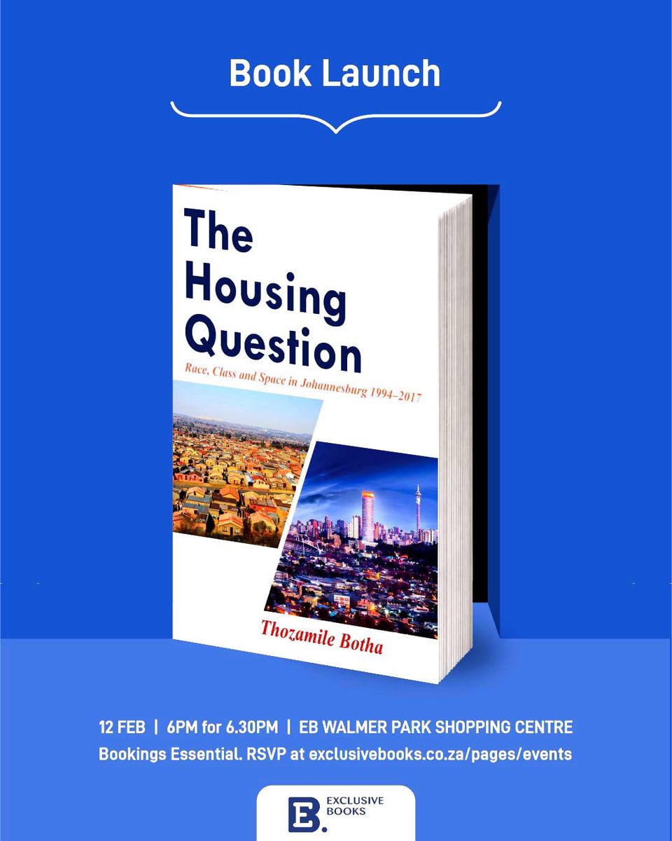 press_unisa's tweet photo. 📚 BOOK LAUNCH INVITATION 📚

You’re warmly invited to the launch of The Housing Question by Dr Thozamile Botha.

🗓 Date: 12 February 2026
📍 Venue: Exclusive Books, Walmer Park
⏰ Time: 18:00 for 18:30
📌 Location: Exclusive Books, Walmer Park, Gqeberha (PE) https://t.co/tMVeR1xg0D
