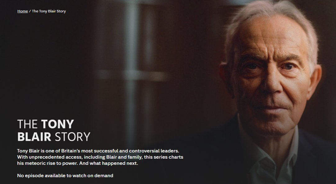 Tony Blair documentary by Michael Waldman on C4 next Tue, Wed, Thu, 9pm