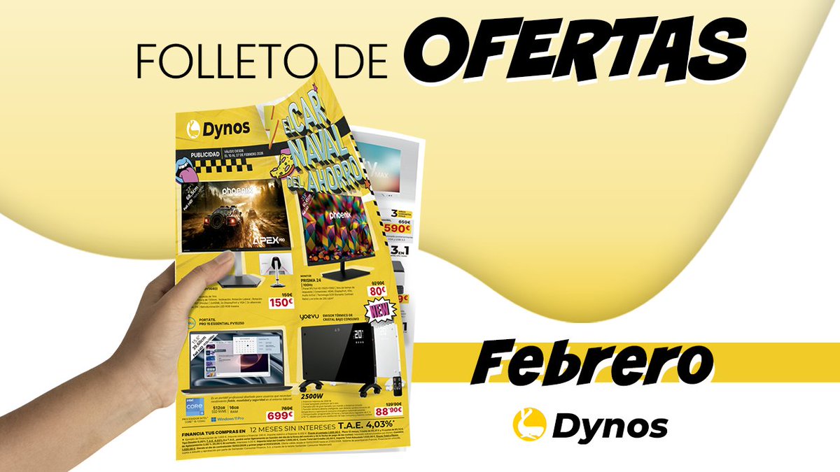 Carnaval, San Valentín... 🫨
Si te abruma tanta fecha relevante en Febrero, disfruta los momentos más sencillos y relájate ojeando nuestro folleto mientras tomas un té.😌 dynos.es/folletos