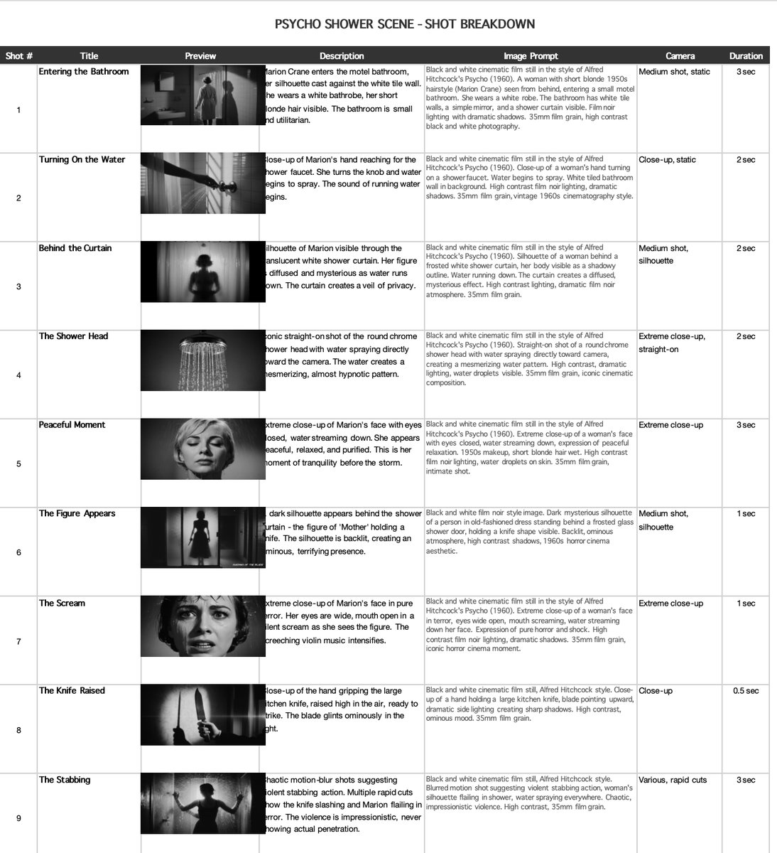 Kimi K2.5 + Seedance 2 is a perfect workflow.  

One prompt = A 100MB Excel storyboard generated with images and prompts, which you can use in seedance.  

I just tested with Hitchcock's Psycho iconic shower scene. My prompt:   

I would like to create a derivative work of the