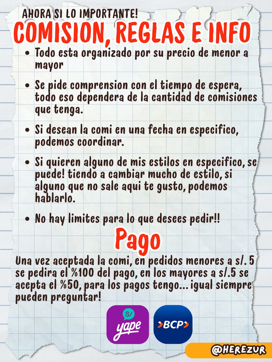 COMISIONES DE EMERGENCIA!!🌟
mas info en los comentarios
#ComisionesAbiertas #comisionesbaratas #comisionesperu #comisioneseconomicas #comisiones #comisionesdeemergencias