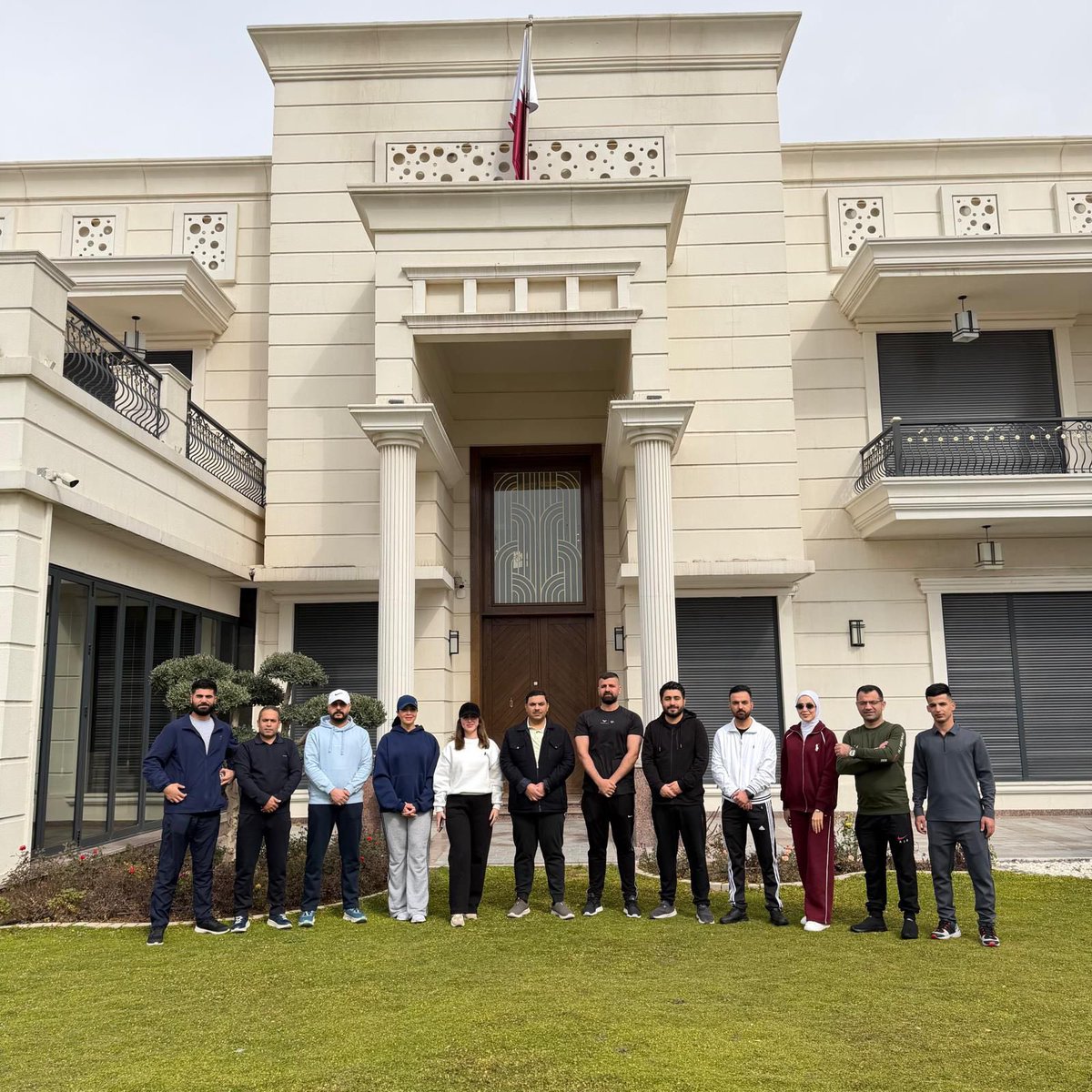 cons_erbil's tweet photo. اقامت القنصليه العامه لدولة قطر في أربيل ، فعاليات رياضية بمناسبة اليوم الرياضي لدولة قطر  لعام 2026م، بمشاركه السيد / حسين محمد الكبيسي القائم بالأعمال بالإنابة  ، والكادر الدبلوماسي وموظفي القنصليه . 
#اليوم_الرياضي_قطر https://t.co/VHJCRHNglz