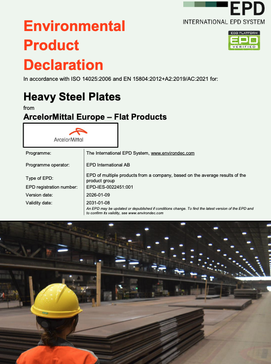 Constructalia's tweet photo. ArcelorMittal has released an updated EPD for heavy plates.

Explore this and our full range of construction EPDs—including XCarb®—in our EPD library:
https://t.co/zp7XRlKRp2

#EPD #Steel #XCarb https://t.co/dQqNwIFuLG
