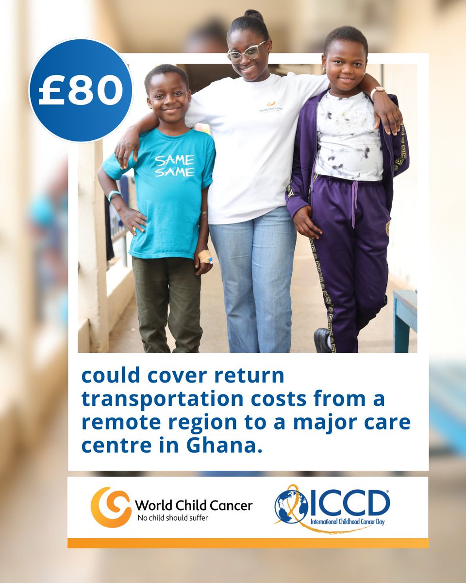 WChildCancer's tweet image. #InternationalChildhoodCancerDay is almost here! 🌍💛

You have the power to help a child reach treatment, which could save their life.

👉 Donate and help us hit our £2,500 target! bit.ly/iccd2026

#ICCD