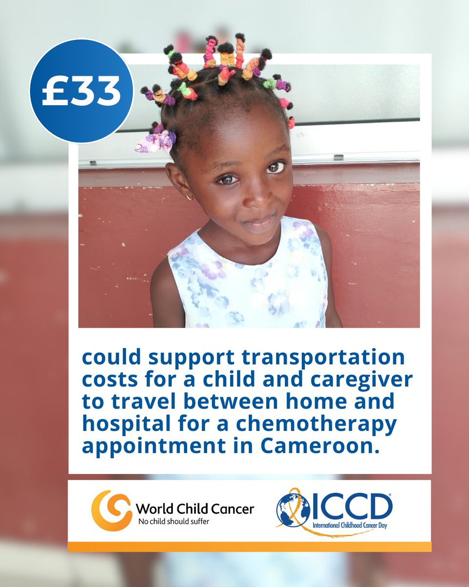 WChildCancer's tweet image. #InternationalChildhoodCancerDay is almost here! 🌍💛

You have the power to help a child reach treatment, which could save their life.

👉 Donate and help us hit our £2,500 target! bit.ly/iccd2026

#ICCD