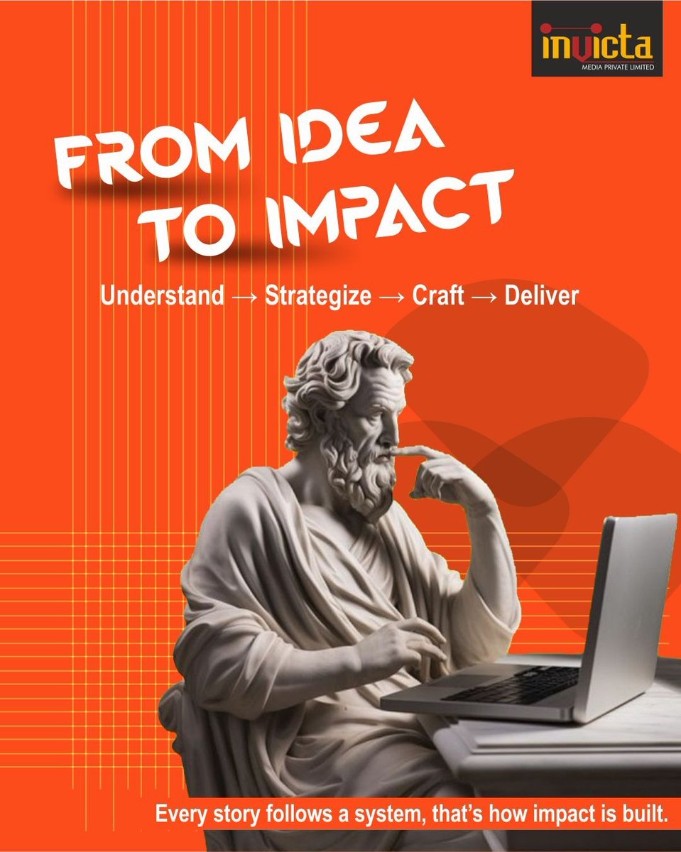 InvictaMedia's tweet photo. Great Stories don't just Happen
They are Engineered

This is the Invicta Engine. This is how we move your brand forward, from the first spark of an idea to its ultimate impact.

#Invictamedia #creativethinking #behindthescene  #advertisinglife https://t.co/ViIp3TaE7B