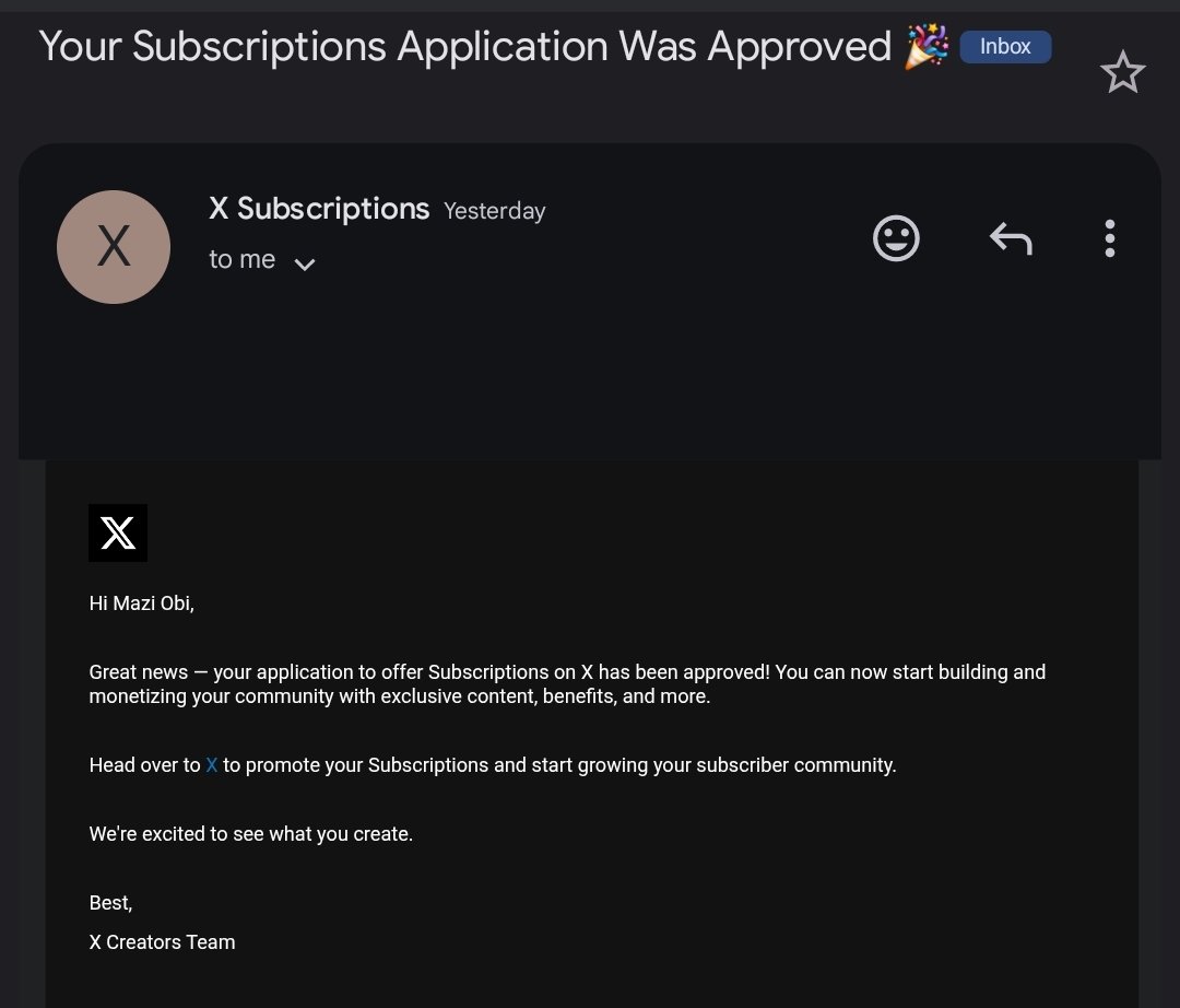 MaziiObi's tweet photo. It is all thanks to my resilience and my mutuals that I have made it to this point.

For their sake, I am dedicated to sharing proven tips that foster real and organic growth in this space.

If you enjoy and constantly benefit from what I have done so far and continue to do, subscribe if you can. 

And if you can't. It's all good. Mazi still dey for you. Enjoy the rest of ya day.💚💚