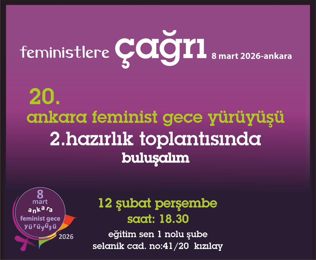 8 Mart Ankara Feminist Gece Yürüyüşü tweet media