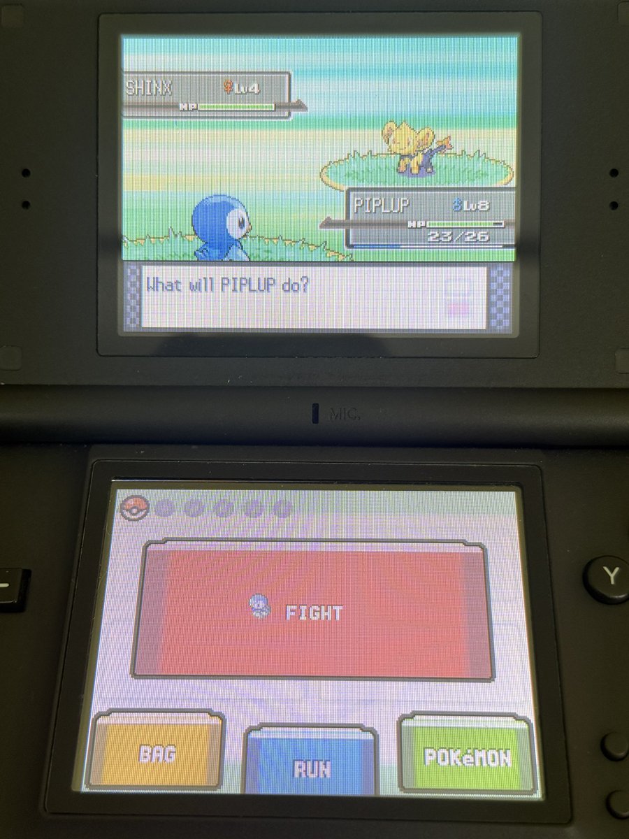 K6Double0's tweet photo. I got 2 full odds shinies on the same copy of Platinum 14 hours apart! #shinyhunt #gen4 #shiny #Pokemon30 #Shinx #Zubat @Pokemon https://t.co/Sc3ZPEcaqk