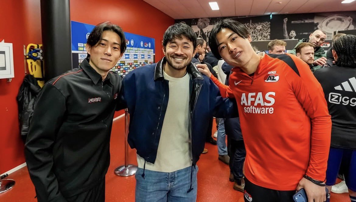 AZComptefanFr2's tweet image. Yukinari Sugawara étais au stade Dimanche après-midi 😄🇯🇵❤️🤍