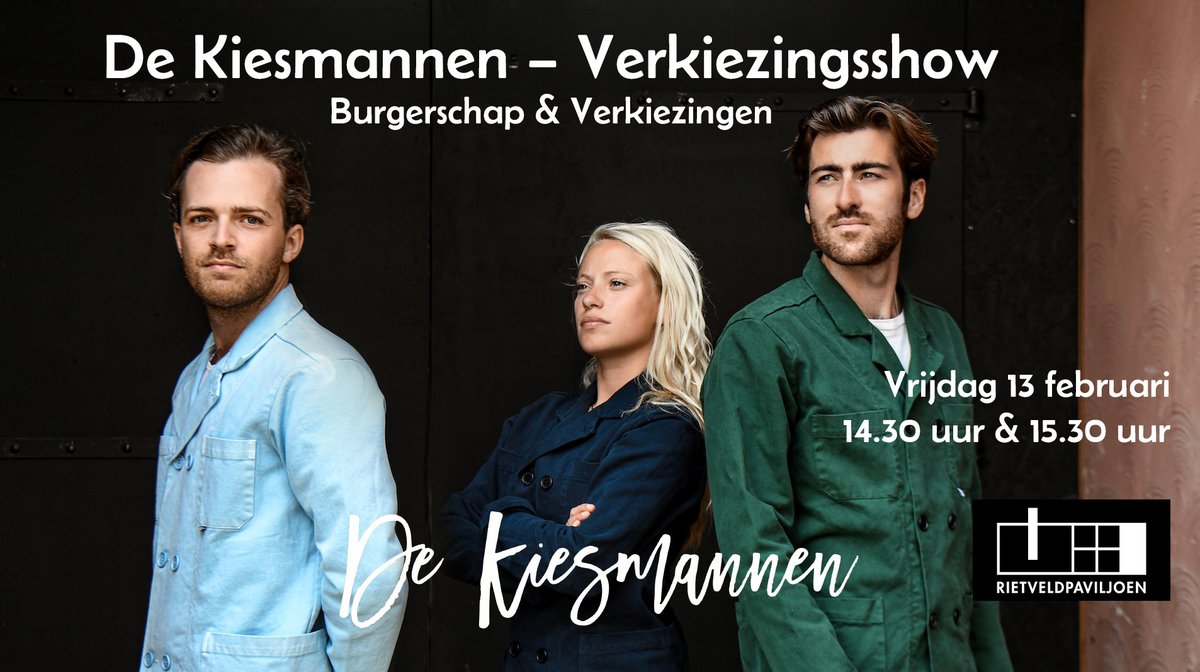 sdghubnl's tweet photo. De Kiesmannen – Verkiezingsshow 13 februari - Rietveldpaviljoen

#Politiek tot leven gebracht met interactieve formats vol humor en energie, zonder de inhoud uit het oog te verliezen. 13 februari 14.30 &amp; 15.30 Toegang gratis https://t.co/wI2iAdkBj3 https://t.co/sLLXDjuPBY