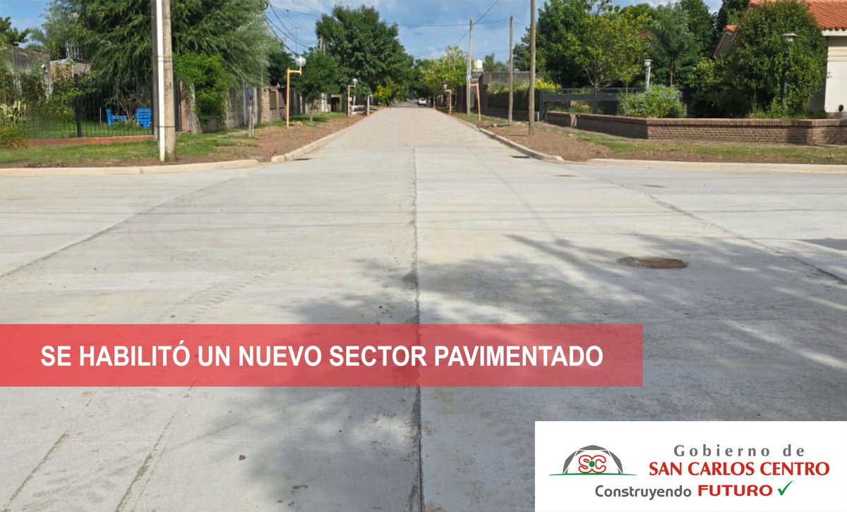SE HABILITÓ UN NUEVO SECTOR PAVIMENTADO
facebook.com/share/p/1FJfSK…