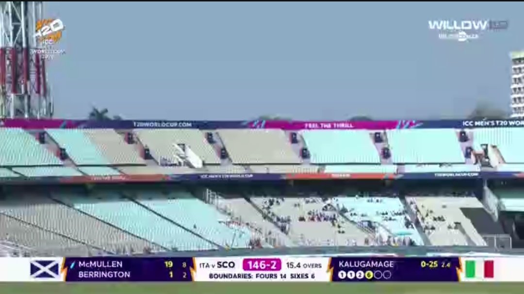 Another blockbuster clash in India attended by the stadium cleaners and their family members. #T20WorldCup 
Well done the the Criminal, corrupt <a href="/ICC/">ICC</a> on this "amazing" host nation