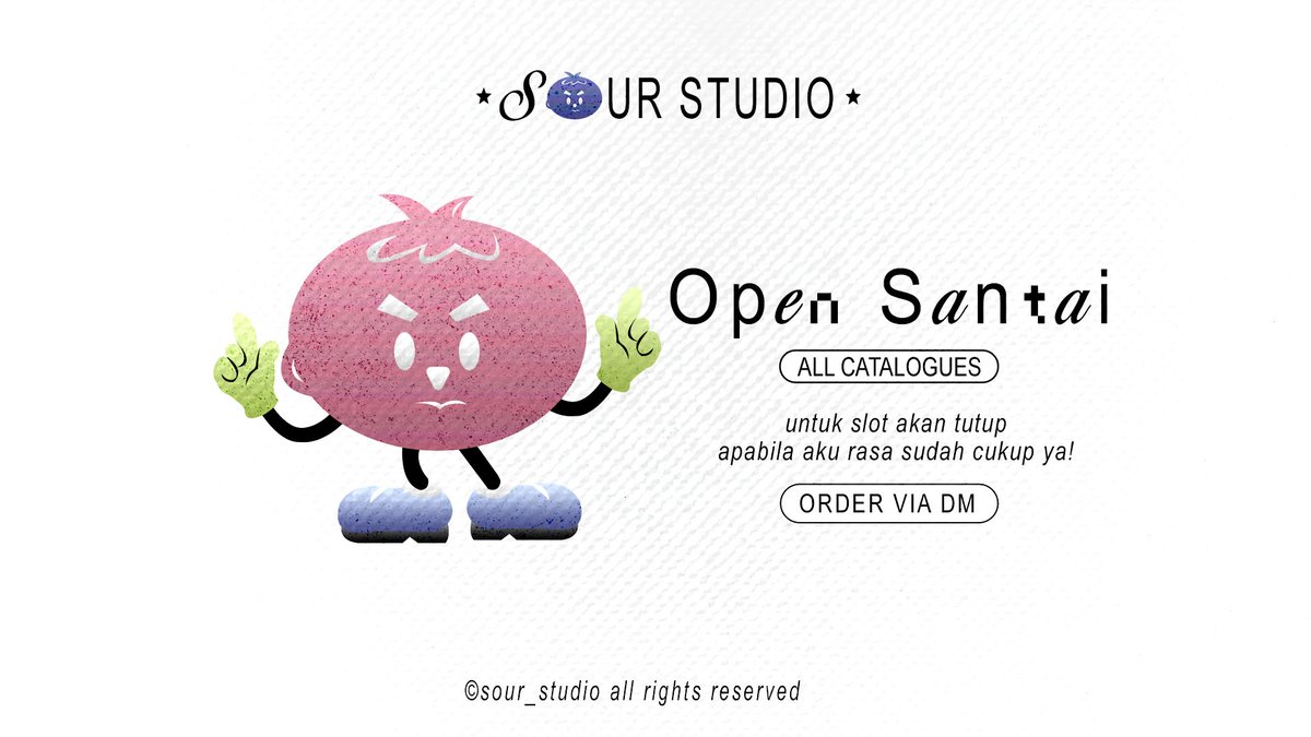 s0ur_studio's tweet image. help repost ya teman-teman! terima kasih.⭐️

halo! mail akan open order untuk all catalogues! ⭐️⭐️⭐️

📅: (start dari sekarang yang mau order langsung DM ya!) (mail akan close apabila slot dirasa sudah cukup!) ⭐️

#zonauang️