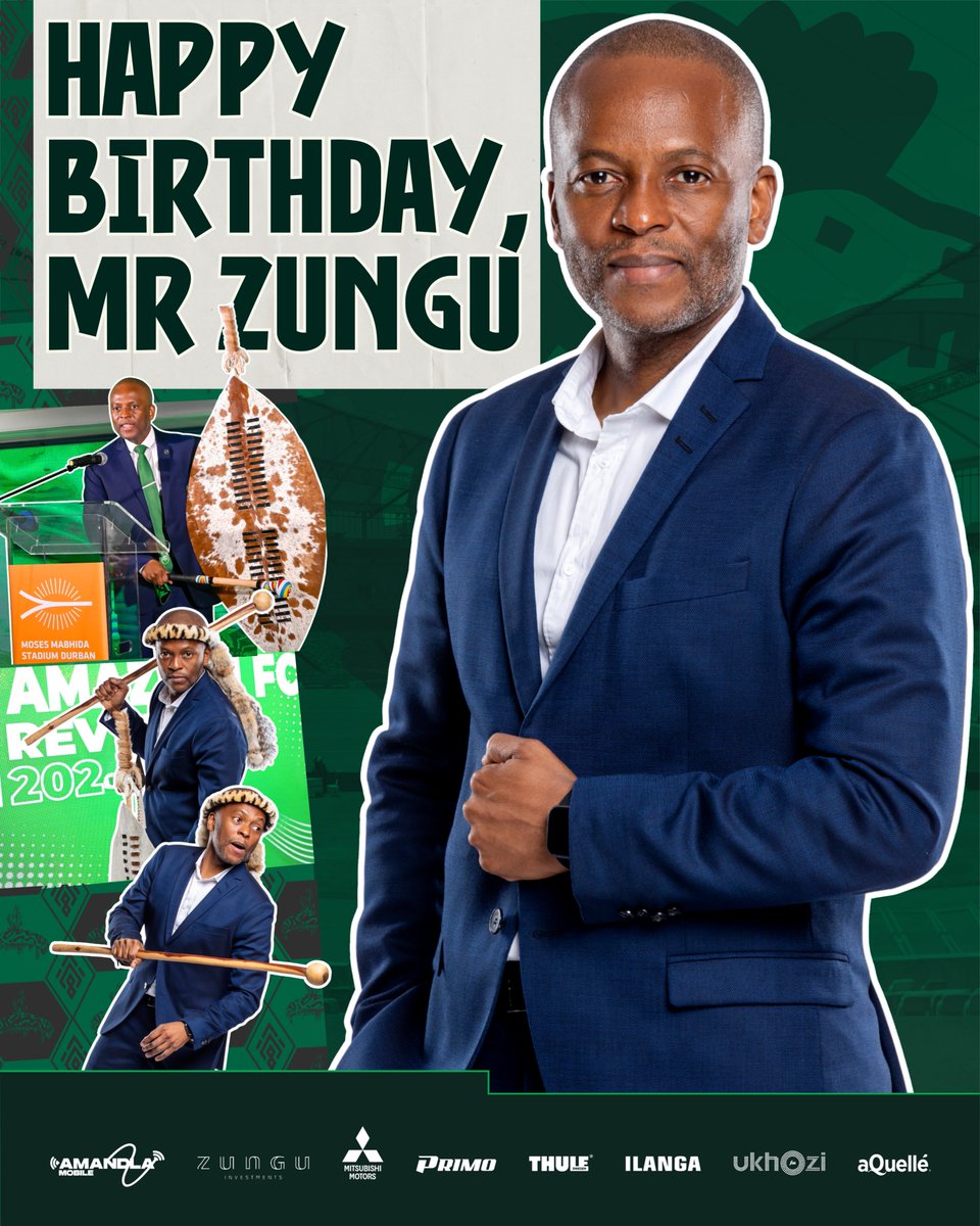 AmaZuluFootball's tweet photo. Happy birthday, Mr Zungu! 🎂🥳 #HebeUsuthu https://t.co/0SYLXkZSc2