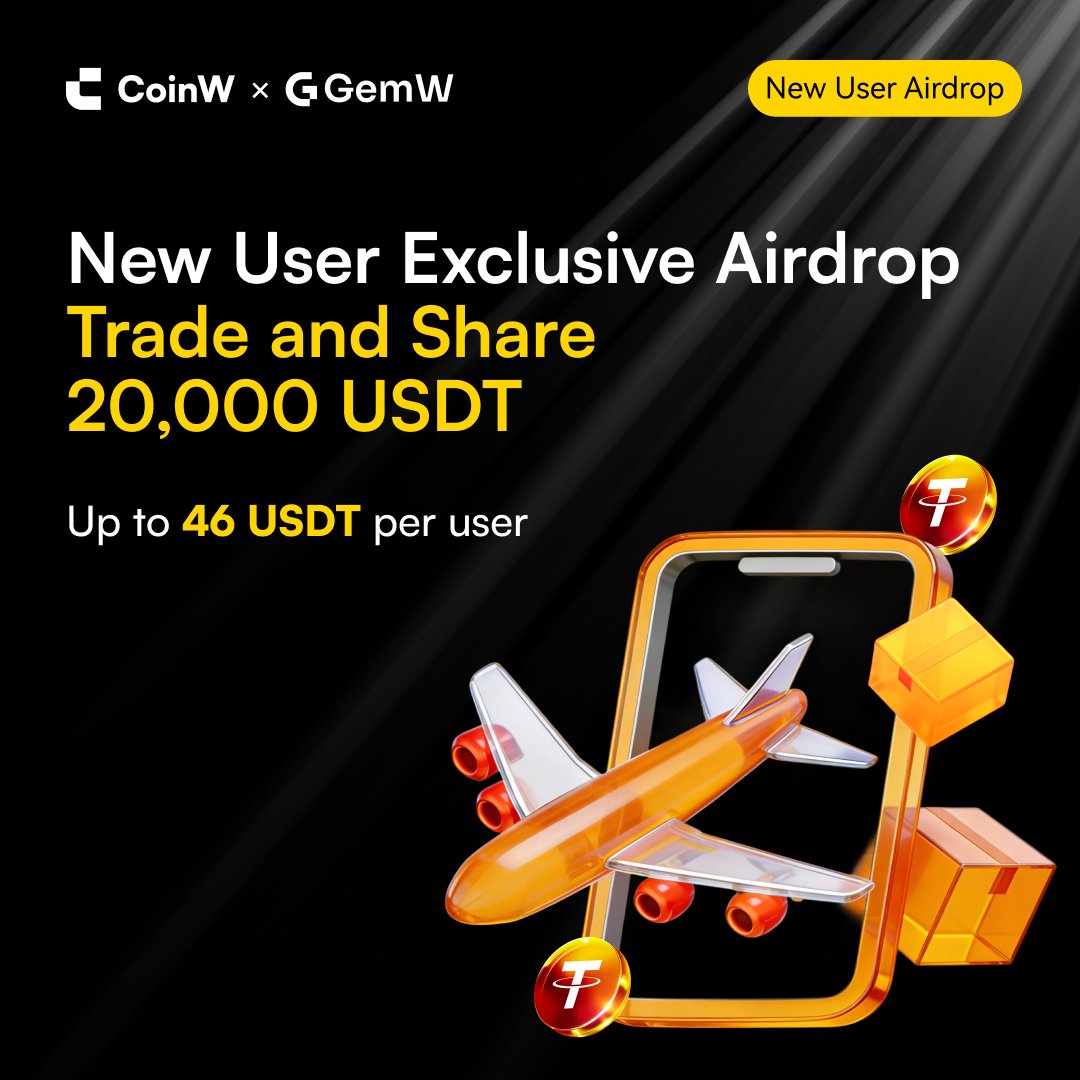 💎 #GemW New User Airdrop Live

New users share 20,000 USDT — FCFS
✨ No gas tokens required
✨ Register with email only
✨ 100% rewards after trading

How to join:
1️⃣ Like + RT + Tag 3 friends
2️⃣ Visit the announcement &amp; click Register Now
coinw.com/help-center/an…
3️⃣ Trade on