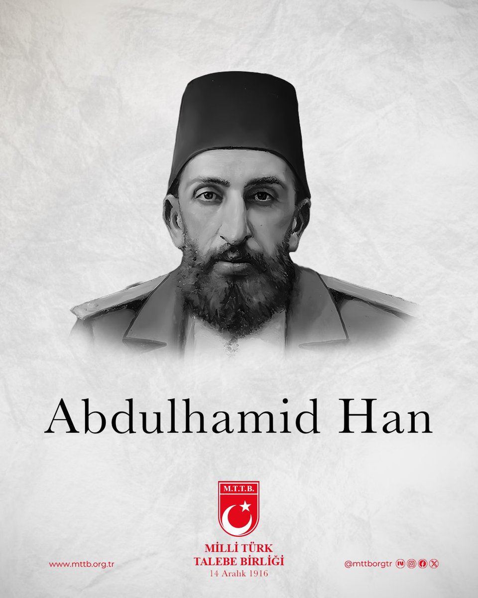 mttbtrabzon's tweet photo. Vefatının sene-i devriyesinde Cennet Mekan Sultan Abdülhamid Han’ı rahmetle yâd ediyoruz. https://t.co/wSEveG3CXS