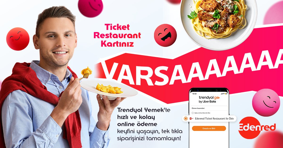 En sevdiğiniz lezzetleri Trendyol Yemek’ten sipariş edin, Ticket Restaurant yemek kartınızla hızlı ve kolay online ödemenin keyfini yaşayın! 🚀

#EdenredTürkiye #TicketRestaurant