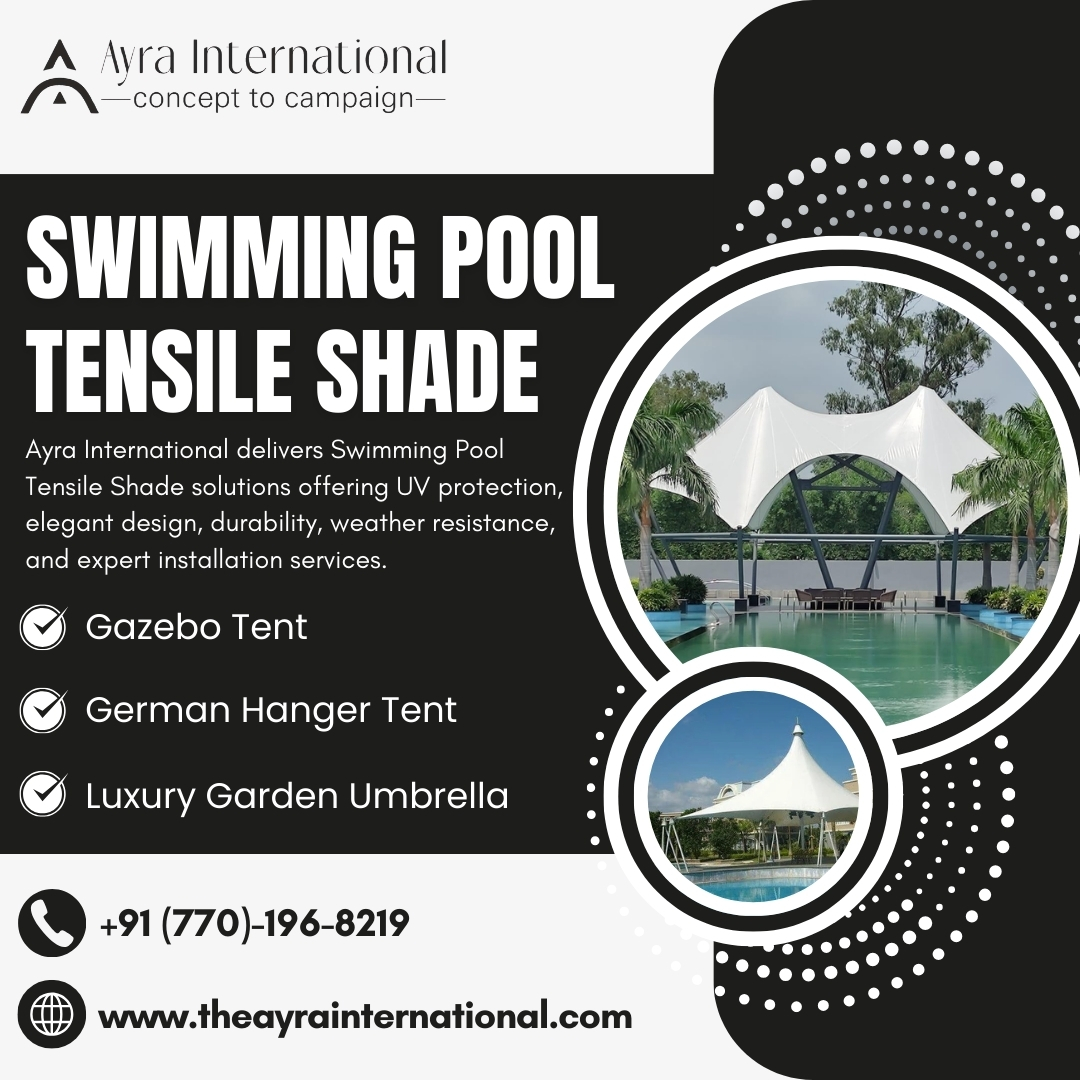 ayraIntrnatonal's tweet image. 🏊‍♂️✨ Upgrade Your Poolside with Elegant Tensile Shades ✨🏊‍♀️
Add style, comfort, and UV protection to your swimming pool with premium Swimming Pool Tensile Shade solutions. 
🌐 theayrainternational.com
.
#TensileStructure #SwimmingPoolShade #PoolsideDesign #OutdoorShades