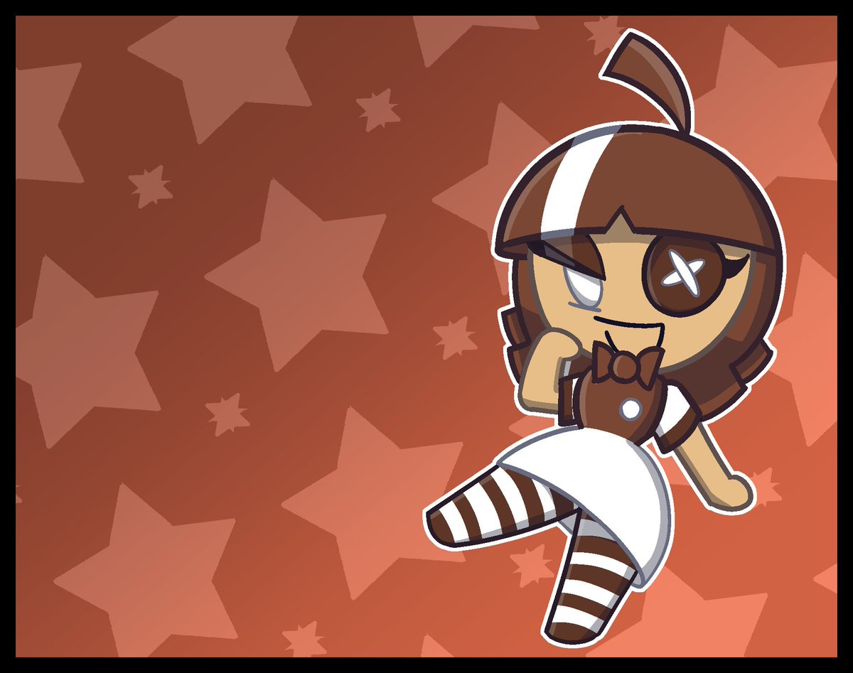 My Doll Gal Stripe Drawn as a Cookie run Cookie "Fudge Stripe Cookie