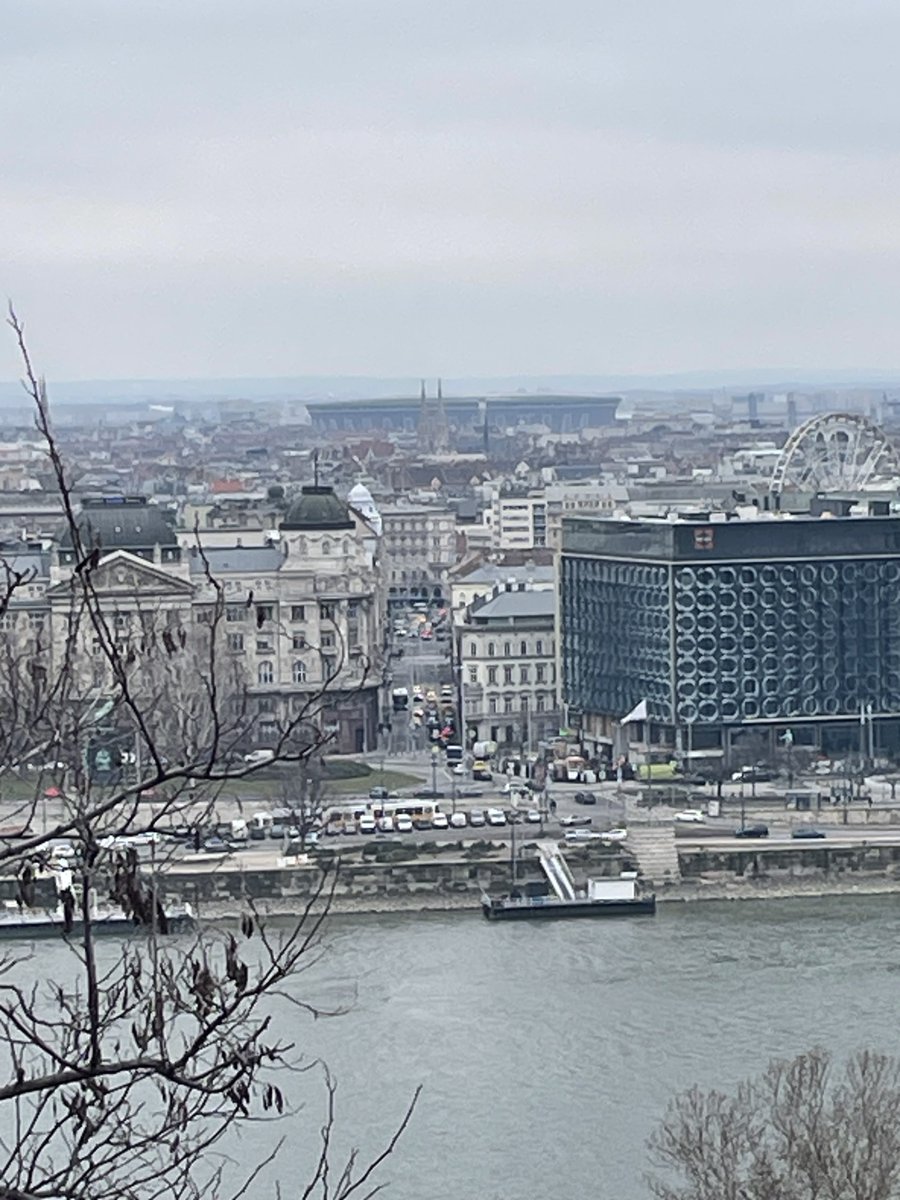 Ferencvaros Stadium in the distance