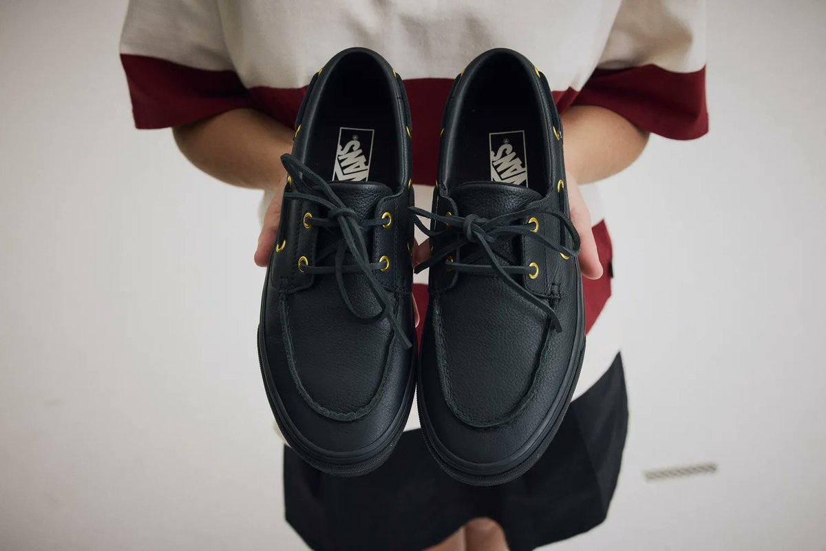 fullress's tweet photo. 【2026年 2/16 発売】
VANS 2-EYELET BOAT SHOE "Leather Black &amp; Tan" (バンズ 2アイレット ボート シューズ "レザー ブラック/タン") [VN000Z11TAN/VN000Z11CJK]

・BILLY’S ENT 先行予約 2/10 17:00～2/15 23:59
・BILLY’S ENT 2/16 00:00~

https://t.co/jboo3e85CA https://t.co/Z1fNwPk8AU