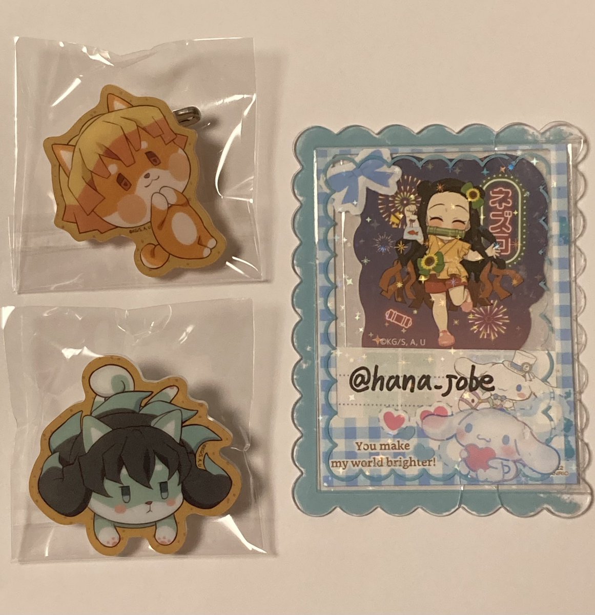 鬼滅の刃 時透無一郎 アクリルスタンド アニマルクッキーバッジ