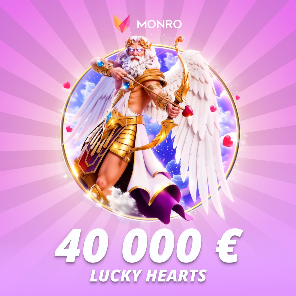 Cupid’s Big Wins 🏹💰 

The sum of all bets decides your rank 💸 Play Pragmatic Play’s selected games &amp; grab your share of 40000 € in Lucky Hearts! 💞✨ 

Learn More 👉 mnr-irsm.com/c1cd200f0?r=4I…