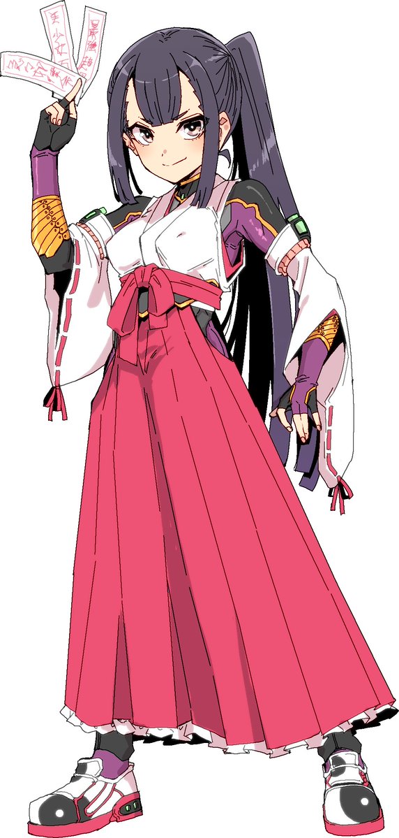 ひさびさキャラデザしたくなったので
インナーアームド巫女さん 