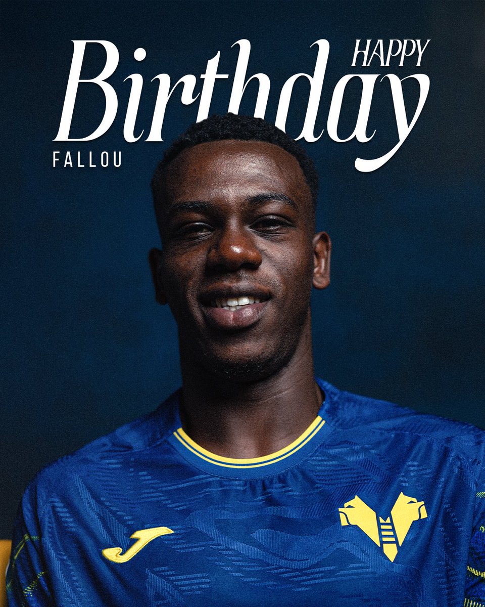 HellasVeronaFC's tweet image. TANTI AUGURI FALLOU! 🟨🟦

#HappyBirthday #Fallou #HVFC