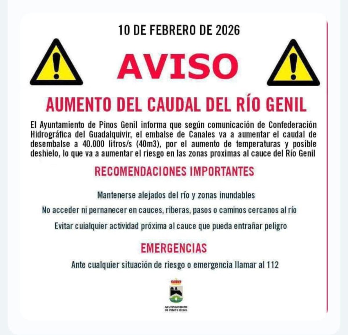 Meteo Vegas del Genil (Granada) tweet media
