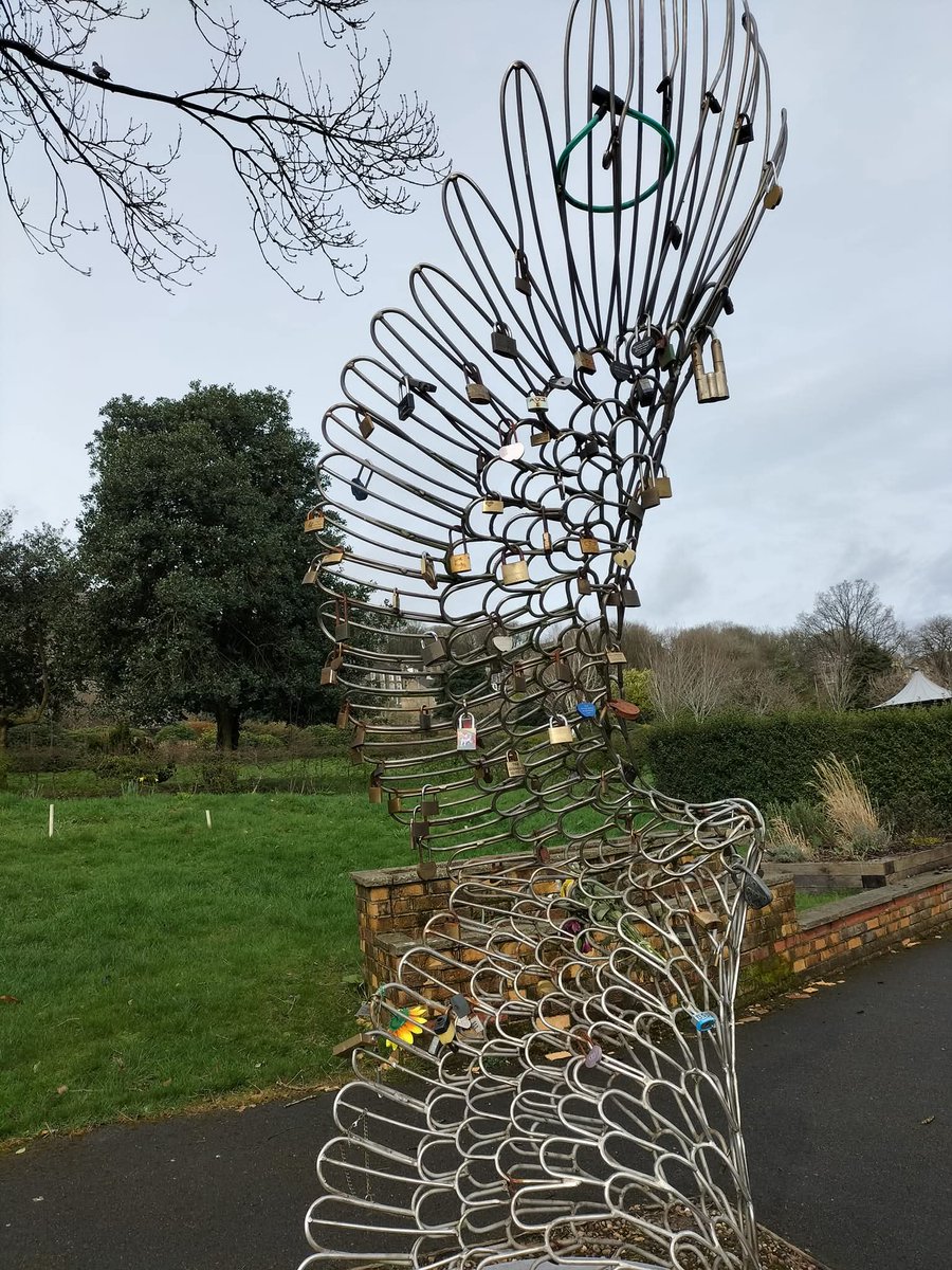 MrsHaworthFox2's tweet image. In #Haworth Park @FoHaworthPark  have provided a memorial garden with a sculpture on which anyone can attach a padlock (inscribed or not, it's up to you) in memory of a loved one, free of charge.
#bbcmorninglive
@BBCMorningLive
(These are old photos -there are more padlocks now.)