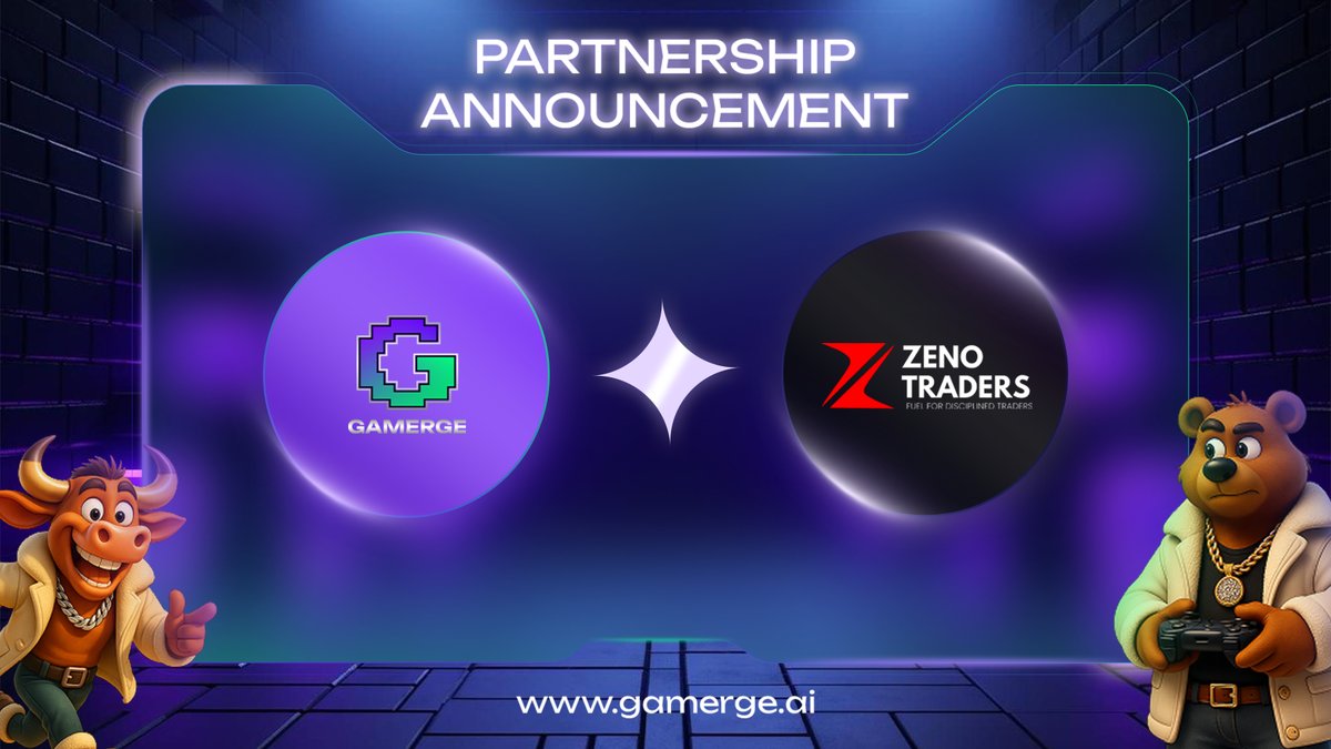 𝐆𝐚𝐦𝐞𝐫𝐠𝐞 🤝 𝐙𝐞𝐧𝐨 𝐓𝐫𝐚𝐝𝐞𝐫𝐬

Gamerge and Zeno Traders are partnering to redefine crypto prop trading through innovation, performance, and community.

Together, we’re combining Gamerge’s ecosystem with Zeno Traders’ token-backed prop trading model, delivering a
