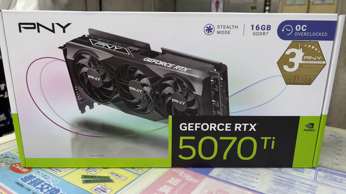 本店2F】 ✨値下げ✨ PNY RTX 5070 Ti Overclocked Triple Fan 税込