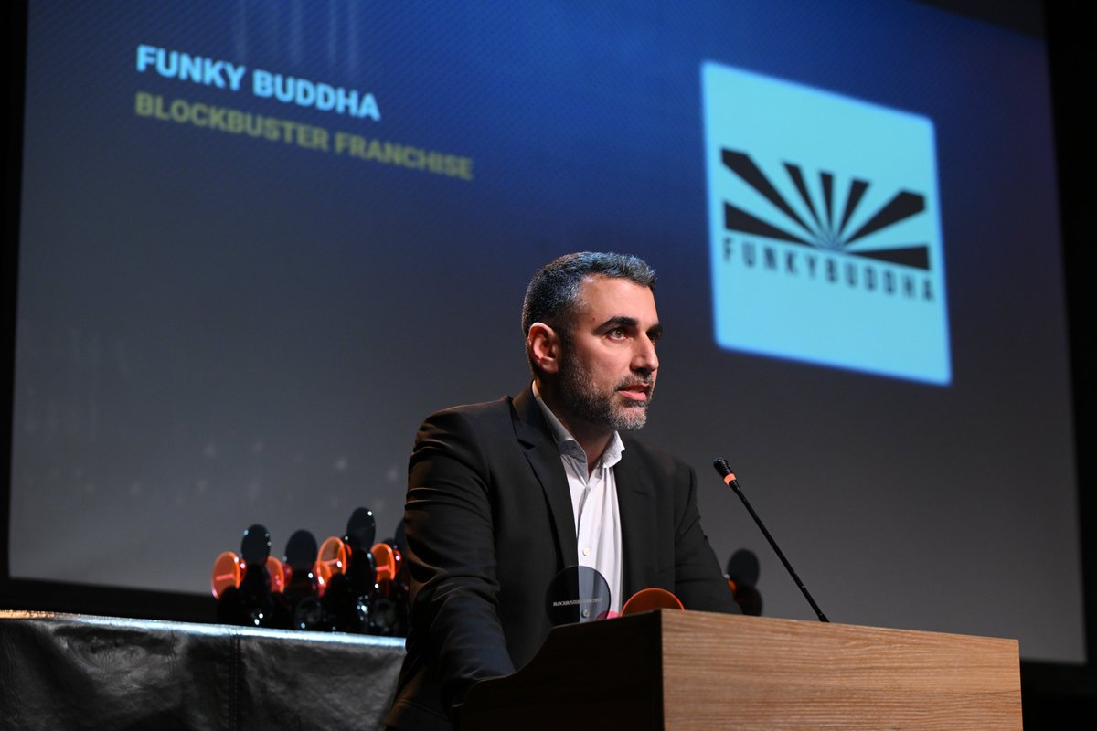funkybuddha_gr's tweet photo. 🏆 Funky Buddha wins Blockbuster Franchise Award 2026! 20 years strong, 70+ stores, 34 franchises across Greece &amp; beyond. #FunkyBuddha_ https://t.co/5wL1zrPSkd
