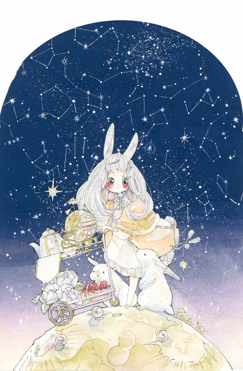 tsubu1012's tweet photo. 『シュテルンのプロローグ』
🛒🐇
#tsubu_art   #透明水彩 https://t.co/frJxqVkPWr