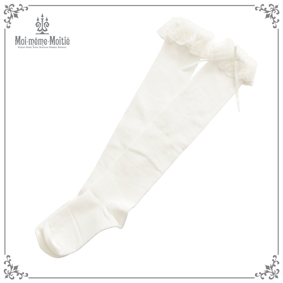 OUTLET】入荷しました タイニーローズレースオーバーニー（白×白） 20