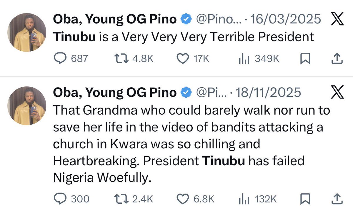 Oba, Young OG Pino tweet media