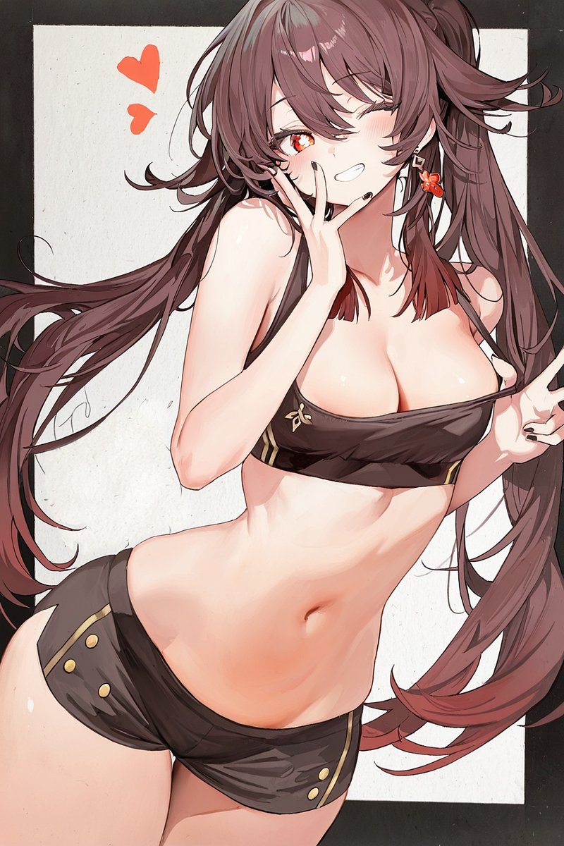 胡桃／Hu Tao ♥️
#Genshinlmpact 

SFW illustration.