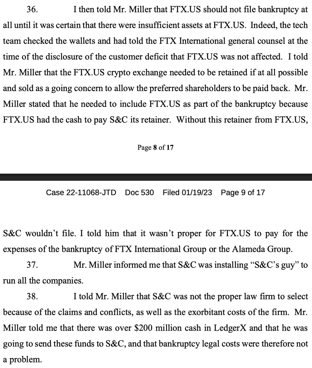 Agree with almost all of this.

But FTX was never bankrupt. I never filed for it.

The lawyers took over the company and 4 hours later they filed a bogus bankruptcy so they could pilfer it for money.