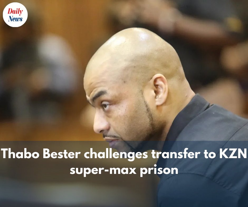 DailyNewsSA's tweet image. Thabo Bester, convicted murderer and rapist, is challenging his transfer to a KZN super-max prison in an urgent High Court application, claiming it undermines his legal rights. 
Read on: tinyurl.com/mfa5pstx
#ThaboBester #CourtCase #Xolani #AdHocCommittee #SiyavannaSA